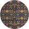 Homeroots 8' Black Red And Gold Round Floral Washable Indoor Outdoor Area Rug 604637 - alternate 6