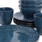 Elama Malibu Deep Ocean 16-Piece Stoneware Dinnerware Set in Dark Blue ELM-MALIBU-DEEP-OCEAN - alternate 8