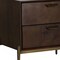 Homeroots 22" Brass Two Drawers Solid Wood Nightstand 473022 - alternate 6