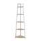 Homeroots 67" White Wood Five Tier Corner Bookcase 569061 - alternate 1
