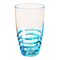 Homeroots Set of Four Clear and Blue Swirl Acrylic Highball Glasses 521171 - alternate 1