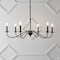 Jonathan Y Wicklow 34.75" 6-Light Bohemian Farmhouse Iron LED Chandelier, Black JYL7559B - alternate 9