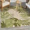 Homeroots 4' X 6' Ivory And Green Palm Leaf Indoor Outdoor Area Rug 548156 - alternate 5