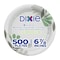 Dixie Disposable Paper Plate, 6 7/8 in, Pathways, Multi Color, PK500 UX7WS - alternate 1