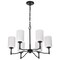 Nuvo Liam, 6 Light Chandelier, Matte Black, White Opal Glass 60/8216 - alternate 4