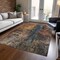 Homeroots 5' X 8' Blue Copper And Brown Abstract Washable Indoor Outdoor Area Rug 606057 - alternate 7