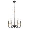 Z-Lite Claudelle 5-Light Chandelier, 24 in W, Matte Black + Modern Gold 4014-24MB-MGLD - alternate 4