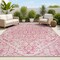 Jonathan Y Estrella Bohemian Medallion Textured Weave Light Gray/Fuchsia 3 ft. x 5 ft. Indoor/Outdoor Area Rug SMB105F-3 - alternate 1