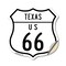 Signmission Texas Route Marker Shield Sign Us 66, 12 Inch X 12 Inch, Vinyl Decal SHI-D-12-466 - alternate 1
