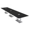 Skutchi Designs Rectangle Conference Table With Power Unit, 48 in W, 192 in L, Black HAR-REC-48X192-DOU-U999ST19-ESIL - alternate 1