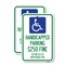 Signmission Handicapped Parking $250 Fine Section 4511.69 Ohio Revi, 12'' X 18'', Heavy Gauge Aluminum, 2PK A-1218-2PACK-23919 - alternate 1