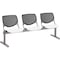 Kfi Kool Beam Seat Beam Seating, Black Back, 71 in W 22" L 31" H, Polypropylene Seat 2300BEAM3-BP10-SP08 - alternate 1