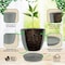 Lifemaster Planter Pots with Drainage Holes, Lightweight, Durable, Space-Saving, Gray, 5PK LMFLOPGRY55 - alternate 7