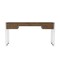 Homeroots 62" Brown and Silver Writing Desk With Four Drawers 482430 - alternate 4