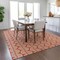 Homeroots 9' X 12' Coral And Beige Ogee Washable Indoor Outdoor Area Rug 601546 - alternate 6