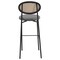Leisuremod Euston Modern Wicker Bar Stool With Black Steel Frame, Grey, 2PK EC29GR2 - alternate 9