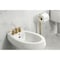 Kingston Brass Three-Handle Bidet Faucet with Knurled Handle and Brass Pop-Up, Brushed Brass KB6327KNL - alternate 4