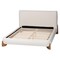 Baxton Studio Vinicio Mid-Century Modern Cream Boucle King Platform Bed 254-14063-ZORO - alternate 8