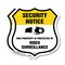 Signmission Security Notice Shield Sign This Propert, 6 inch X 6 inch, Plastic Sign, 2PK SHI-P-2PACK-6-461 - alternate 1