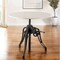 Homeroots 30" White And Black Rounded Marble And Metal Three Leg Base Dining Table 380481 - alternate 5