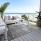 Homeroots 5' X 8' Gray And Silver Striped Washable Indoor Outdoor Area Rug 610890 - alternate 6