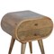 Homeroots 21" Brown Solid Wood Round Two Drawer Nightstand 651877 - alternate 8