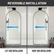 Anzzi Ember Series 74x 34in Framed Arch Fixed Shower Screen Door, Matte Black, 8mm Tempered Clear Glass SD-AZ18-01MB - alternate 16
