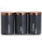 Megachef Essential Kitchen Storage 3 Piece Sugar, Coffee and Tea Canister Set in Matte Gray MC-311G - alternate 1