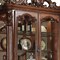 Homeroots 20in X 51in X 89in Cherry Oak Wood Poly Resin Glass Curio Cabinet 347004 - alternate 2
