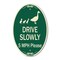 Signmission Drive Slowly 5 Mph Please With Duck And Duckl, 12 In X 18 In Architectural, Heavy Gauge Aluminum A-OV-G-1218-9979 - alternate 1
