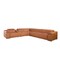 Homeroots Camel Italian Leather Power Reclining U Shaped Seven Piece Corner Sectional With Console 366353 - alternate 1