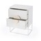 Homeroots 24" White Wood Two Drawer Nightstand 488976 - alternate 6