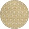 Homeroots 8' Gold And Ivory Round Geometric Washable Indoor Outdoor Area Rug 596029 - alternate 7