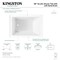 Kingston Brass 48" Acrylic Rectangular 3-Wall Alcove Tub, Left Hand Drain, Glossy White VTAP4836L22 - alternate 4