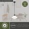 Vaxcel VAXCEL Huntley 1 Light Bronze Farmhouse Schoolhouse Pendant White Glass P0243 - alternate 4