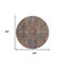 Homeroots 8' Red Orange And Blue Round Oriental Washable Indoor Outdoor Area Rug 563840 - alternate 7