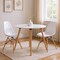 Homeroots 32" White and Natural Wood Round Top Dining Table 568215 - alternate 6
