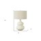Homeroots 25" Cream Ceramic Gourd Table Lamp With Cream Drum Shade 545797 - alternate 4