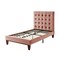 Homeroots Blush Solid Wood Full Tufted Upholstered Velvet Bed 544906 - alternate 5