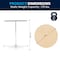 Flash Furniture Round Pub Table w/2 Columns, Rnd, Brchwd Top, 36", Wood Top, Wood Grain XA-36-COTA-GG - alternate 23