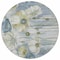 Homeroots 8' Denim Blue And Sky Blue Round Floral Washable Indoor Outdoor Area Rug 582748 - alternate 8