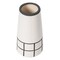 Uniquewise Set of 7in and 9.5in High Ceramic Modern Painted Grid Tapered Flower Table Vases, Black and White QI004059.2 - alternate 6