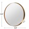 Homeroots 35" Gold Round Aluminum Framed Bathroom Vanity Mirror 565014 - alternate 7