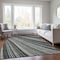 Homeroots 5' X 8' Black Gray And Ivory Striped Washable Indoor Outdoor Area Rug 614960 - alternate 8