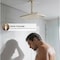 Supplygiant 10 in Straight Ceiling Mount Shower Arm, Flange, Square Arm for Rain Showerhead, Nickel Finish 74-TB32DT-O - alternate 7