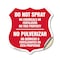 Signmission Bilingual No Spray Shield Sign Do Not Sp, 12 Inch X 12 Inch, Vinyl Decal SHI-D-12-366 - alternate 1