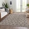 Homeroots 8' X 10' Ivory Taupe And Beige Floral Washable Indoor Outdoor Area Rug 582281 - alternate 7