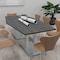 Skutchi Designs Hexagon Conference Table With Power Unit, 48 in W, 96 in L, Grey HAR-HEX.IR-48X96-DOU.BK-U779-EBLK - alternate 14