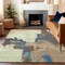 Homeroots 9' X 12' Beige And Brown Abstract Washable Indoor Outdoor Area Rug 609158 - alternate 7