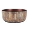 Homeroots Set of Two Brown Wood 1 Ounce Round Pot Planters 634285 - alternate 4
